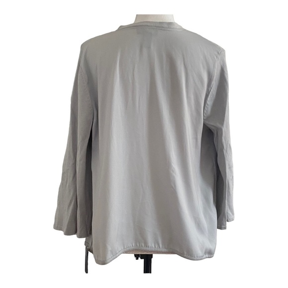 Alfani Bold Moves Open Front Mixed Media Cardigan Sz Medium Ash Gray Soft NEW - Picture 4 of 7